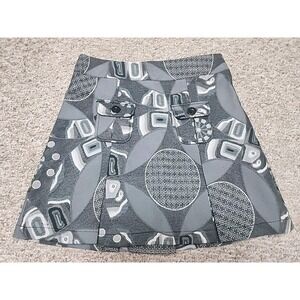 Desigual Gray Skirt Womens Geometric Kilt Pockets Pleated 34x19